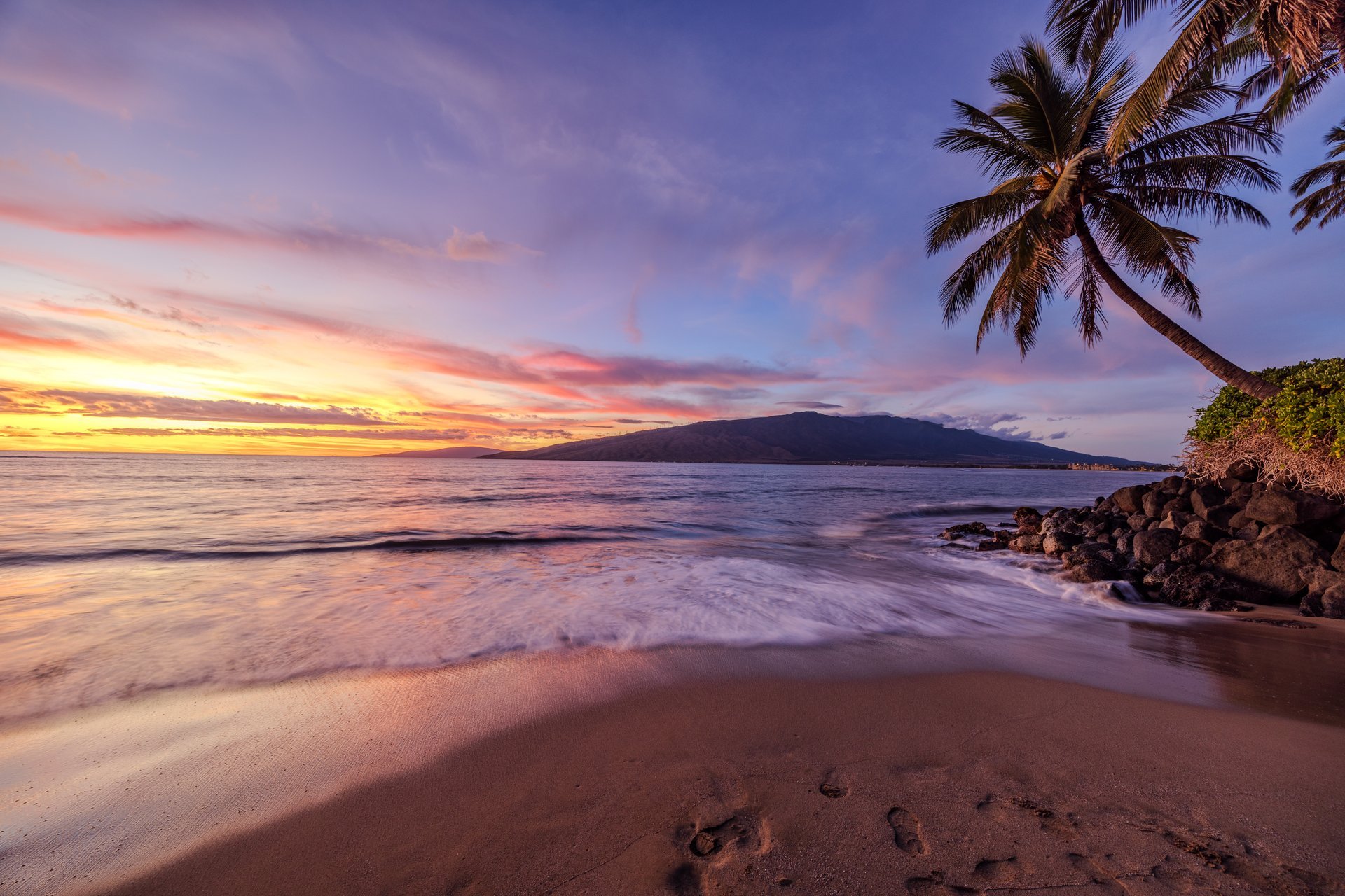 Atardecer en playa tropical, Puerto Vallarta