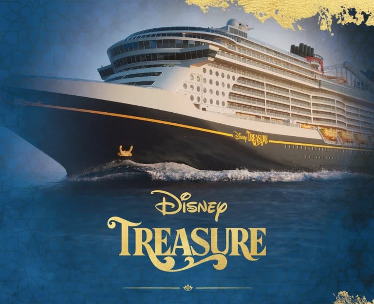 Disney Treasure cruise ship navegando en el océano